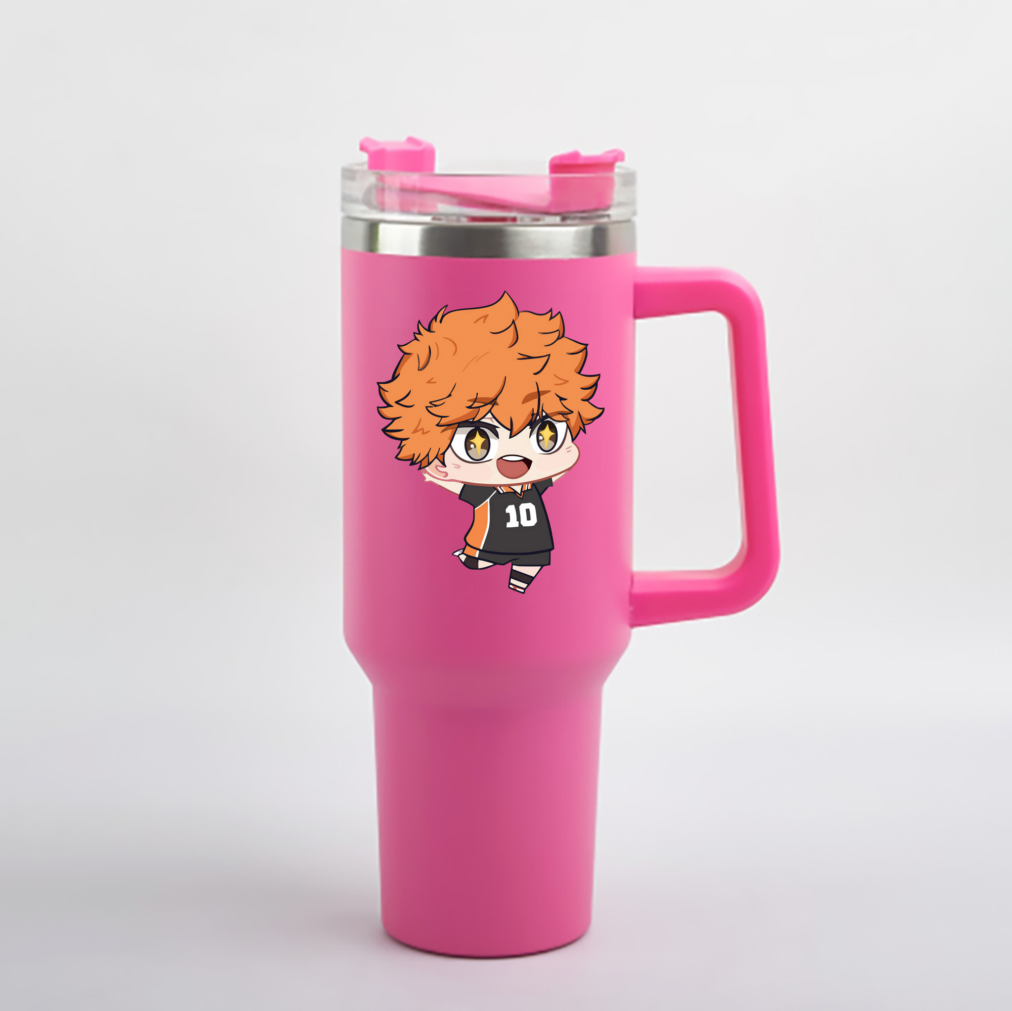 （画像用） ハイキュー!! Haikyu!! 1200mL車用タンブラー - クリスタルステッカー（プラスチックストロー付き）